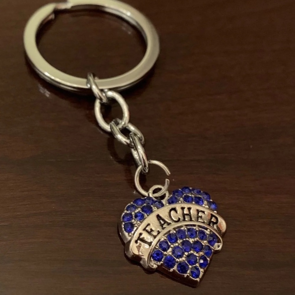 💞3for$20💞Blue crystal heart keychain